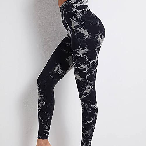 Seamless Tie-Dye High-Waist Yoga Pants