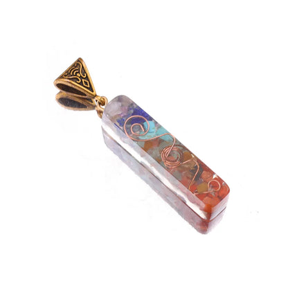 Retro Reiki Chakra Crystal Pendants