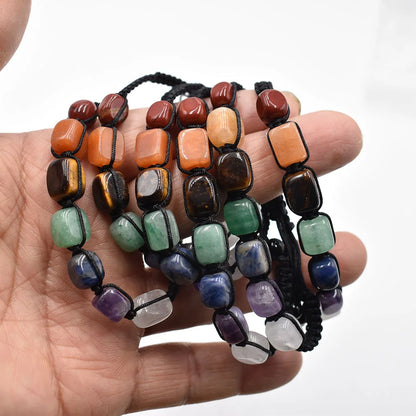 6Pcs Natural Stone Chakra Bracelets