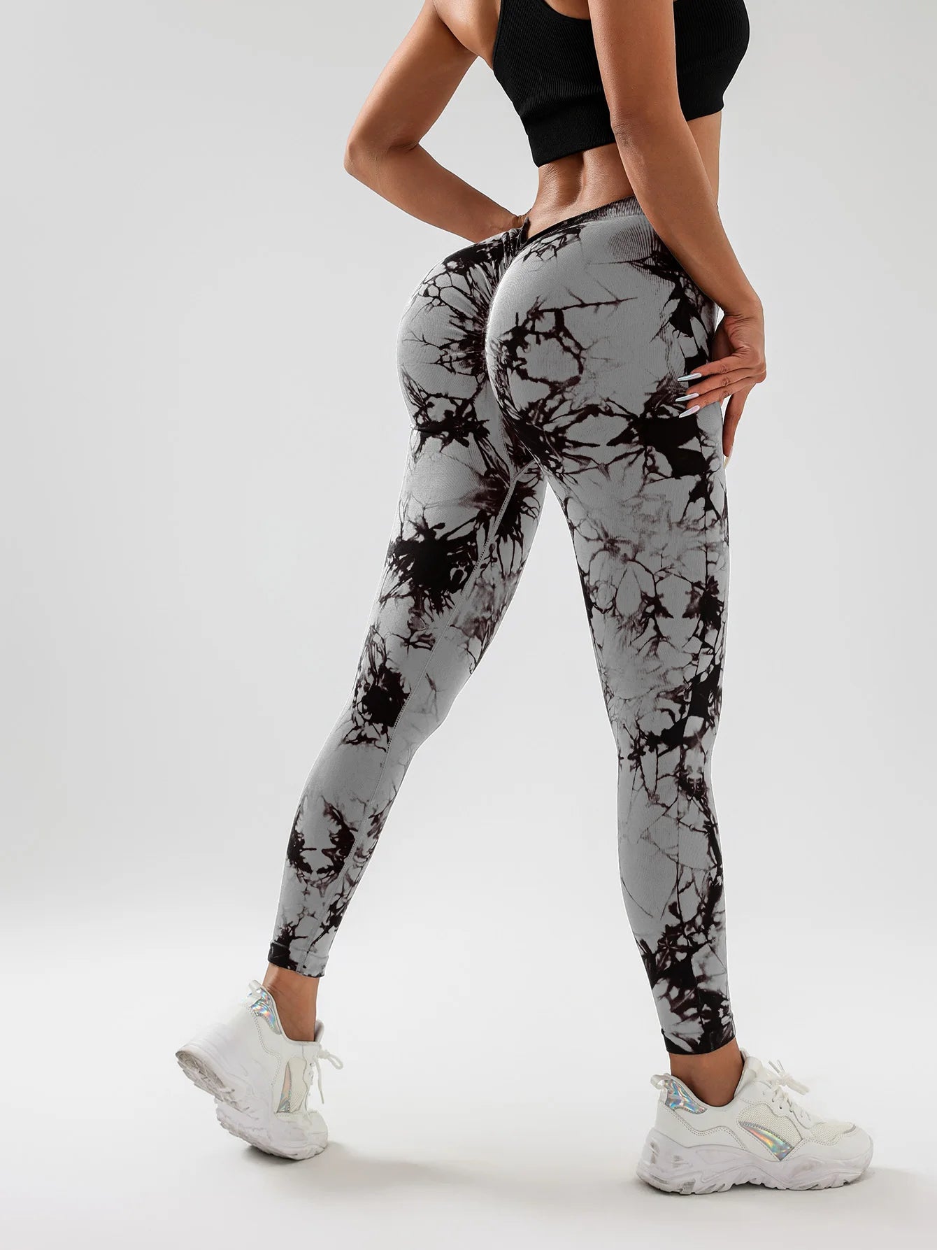 Spandex Tie-Dye Scrunch Butt Yoga Pants