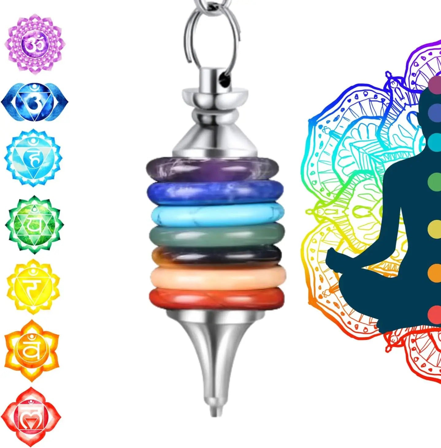 7 Chakra Healing Pendulum Pendant