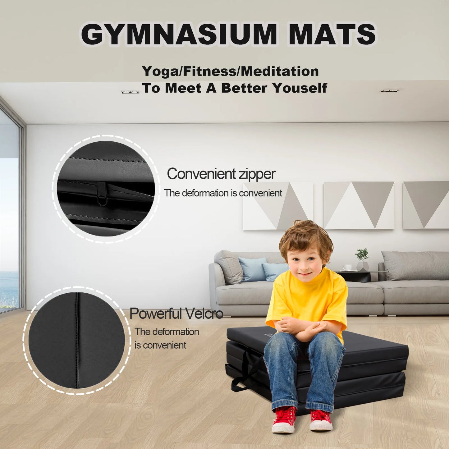 4-Fold Folding Gymnastics Exercise Mat