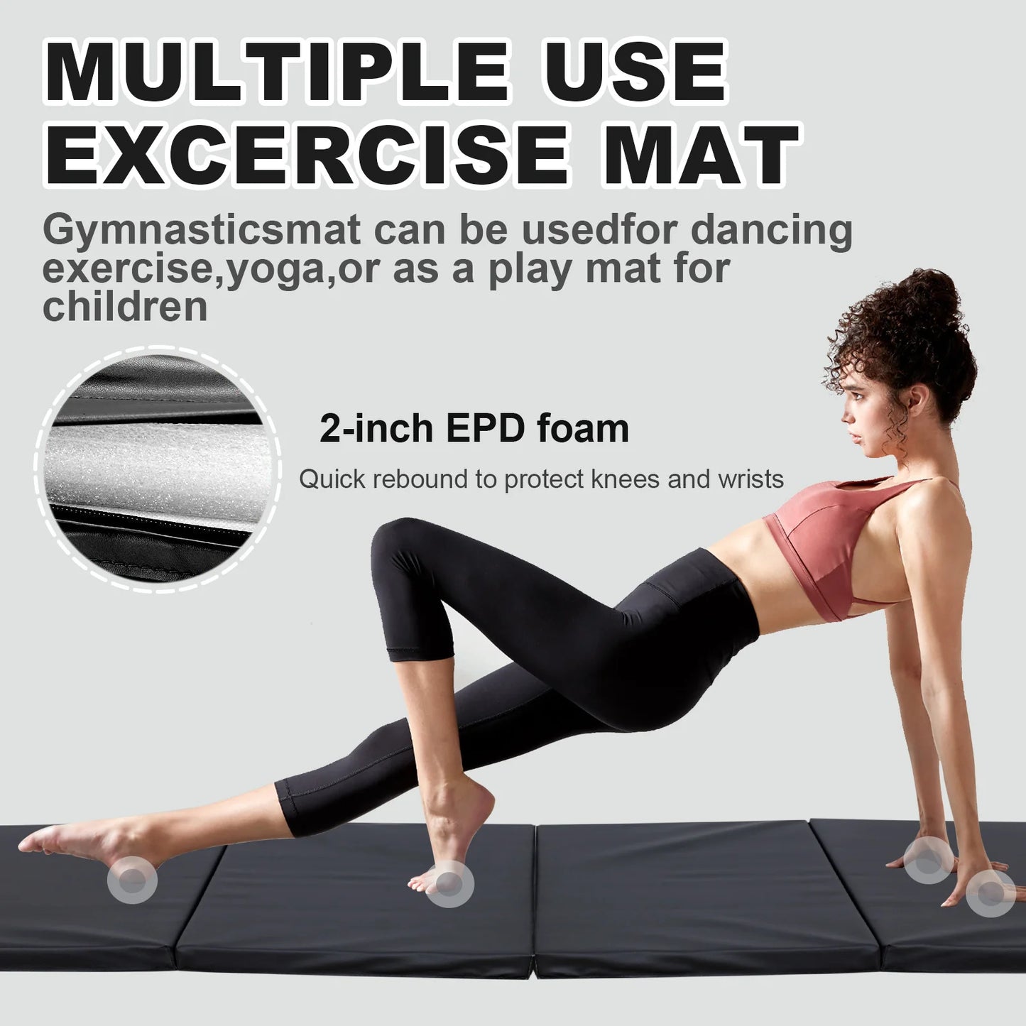 4-Fold Folding Gymnastics Exercise Mat