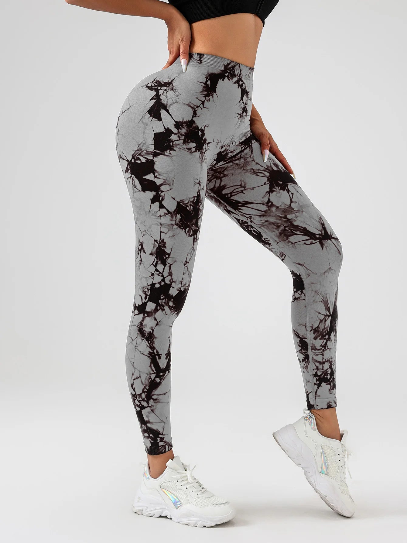 Spandex Tie-Dye Scrunch Butt Yoga Pants