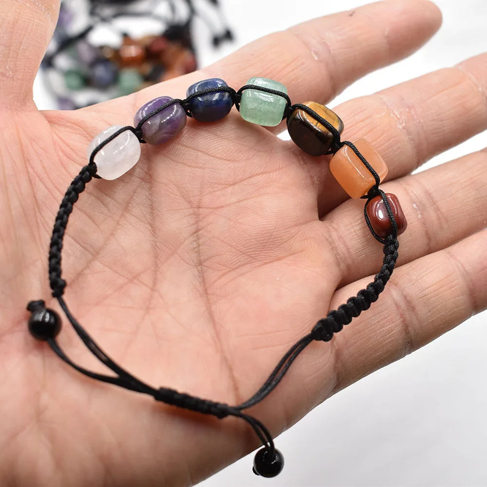 6Pcs Natural Stone Chakra Bracelets